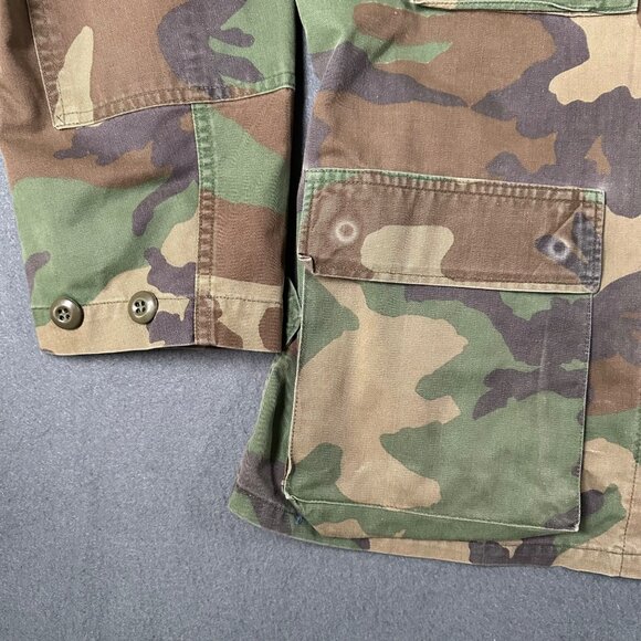 US Army Mens Small Regular USNG Camo Woodland Military Combat DD Patch Jacket - Picture 2 of 12